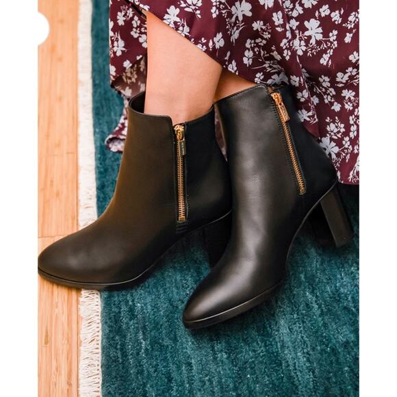 Sarah Flint Shoes - Sarah Flint Perfect Zip Bootie Black Leather Shoes Boots size 40.5
